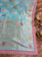 Banarasi Saree with Handcrafted Zardozi Border