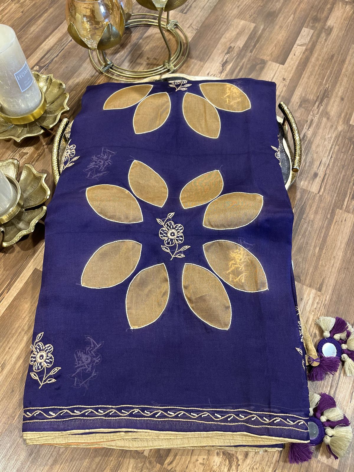 Deep Purple Designer Organza