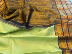 Rexona Green and Bottle Green Pure Kanchi Vintage Pattu