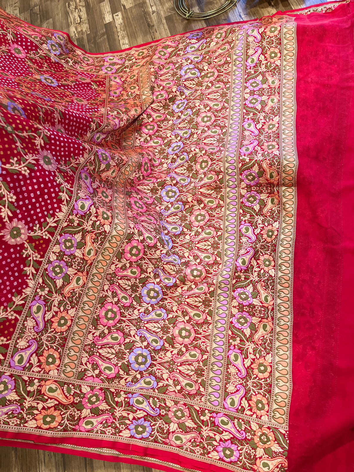 Red Banrasi Exquisite Georgette