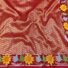 Red Exclusive Jamawar Tissue
