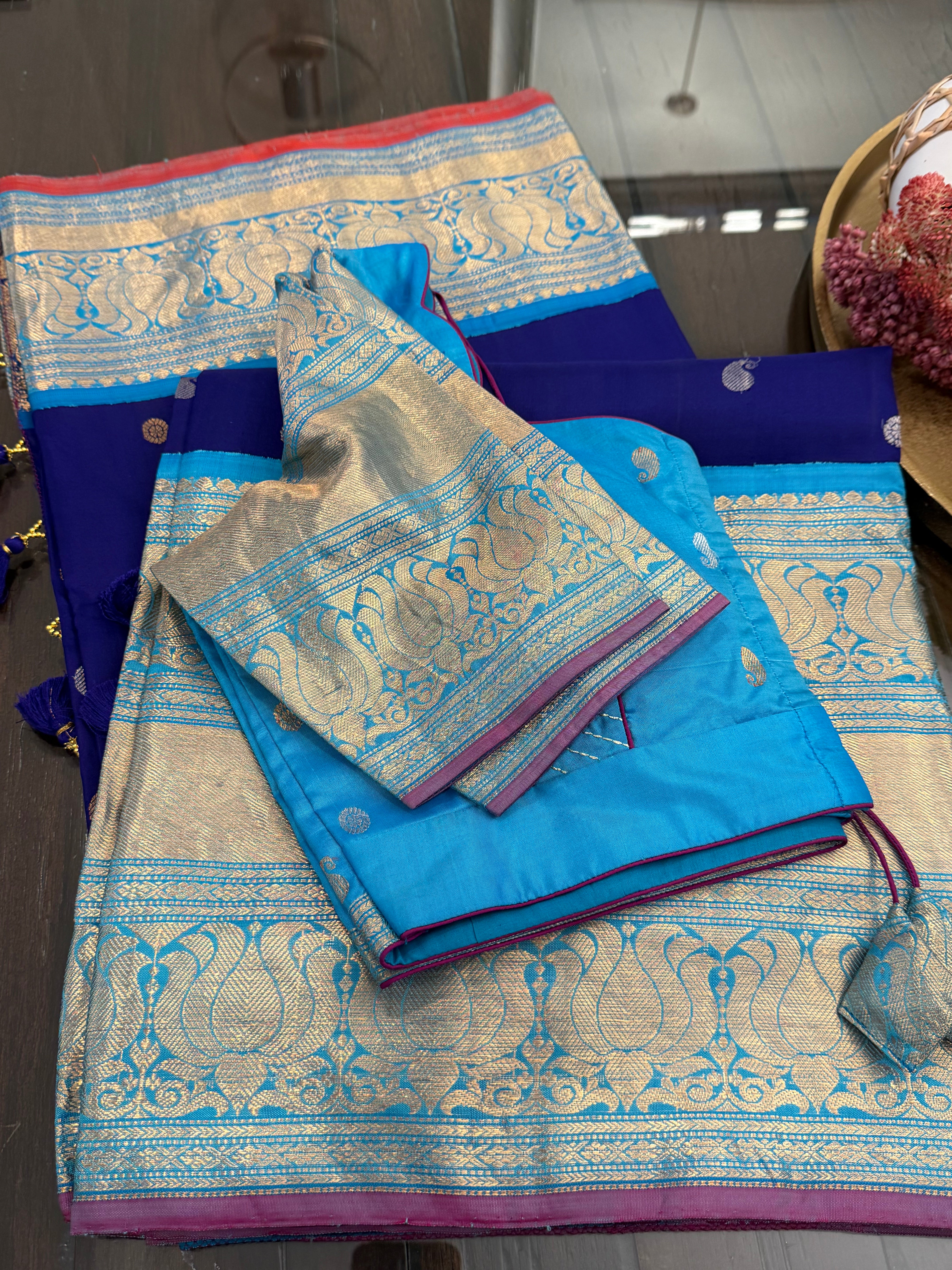 Royal Blue Gadwal Pattu