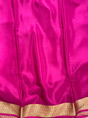 Black and Pink Premium Mysore Silk