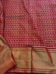 Blue Checkered Ikkat Pattu