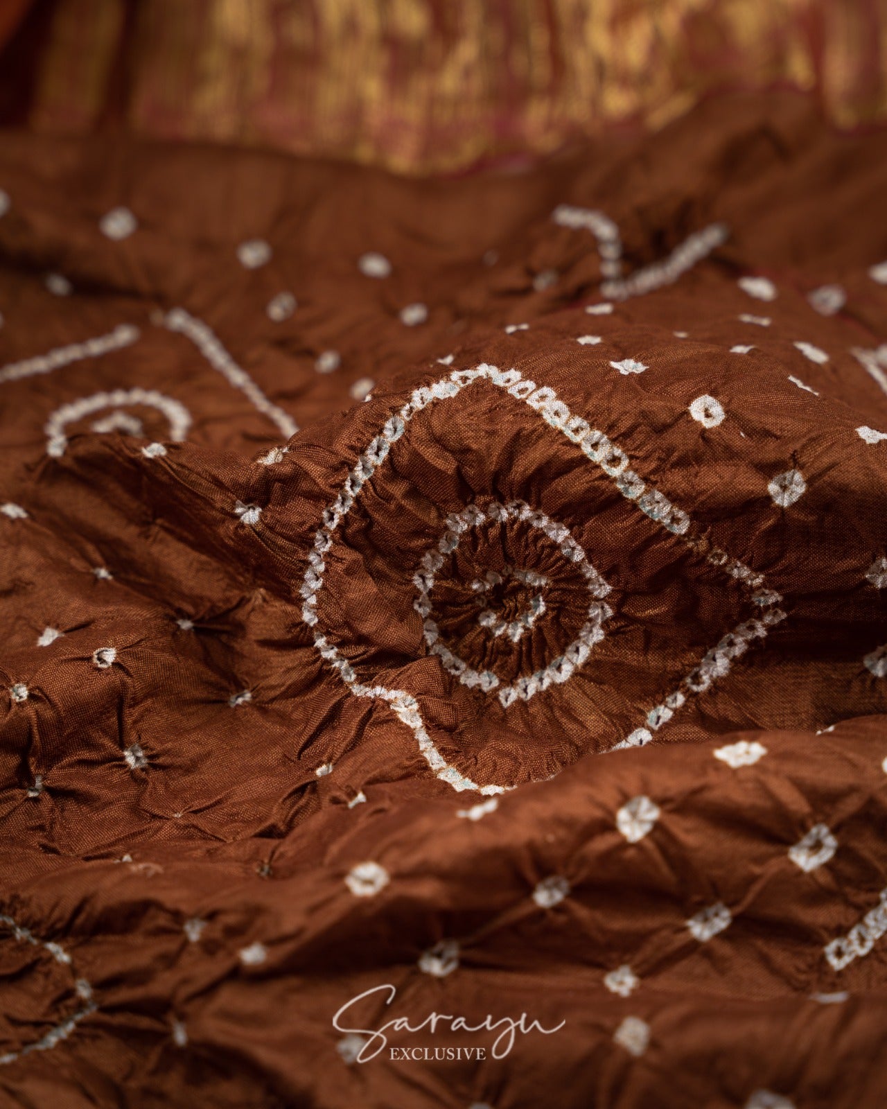 Deep Brown and Maroon Pure Kanchi Hand Bandhini