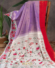 Lavender Tissue Paithani Saree