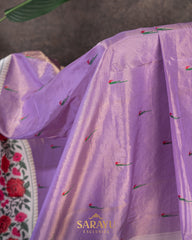 Lavender Tissue Paithani Saree