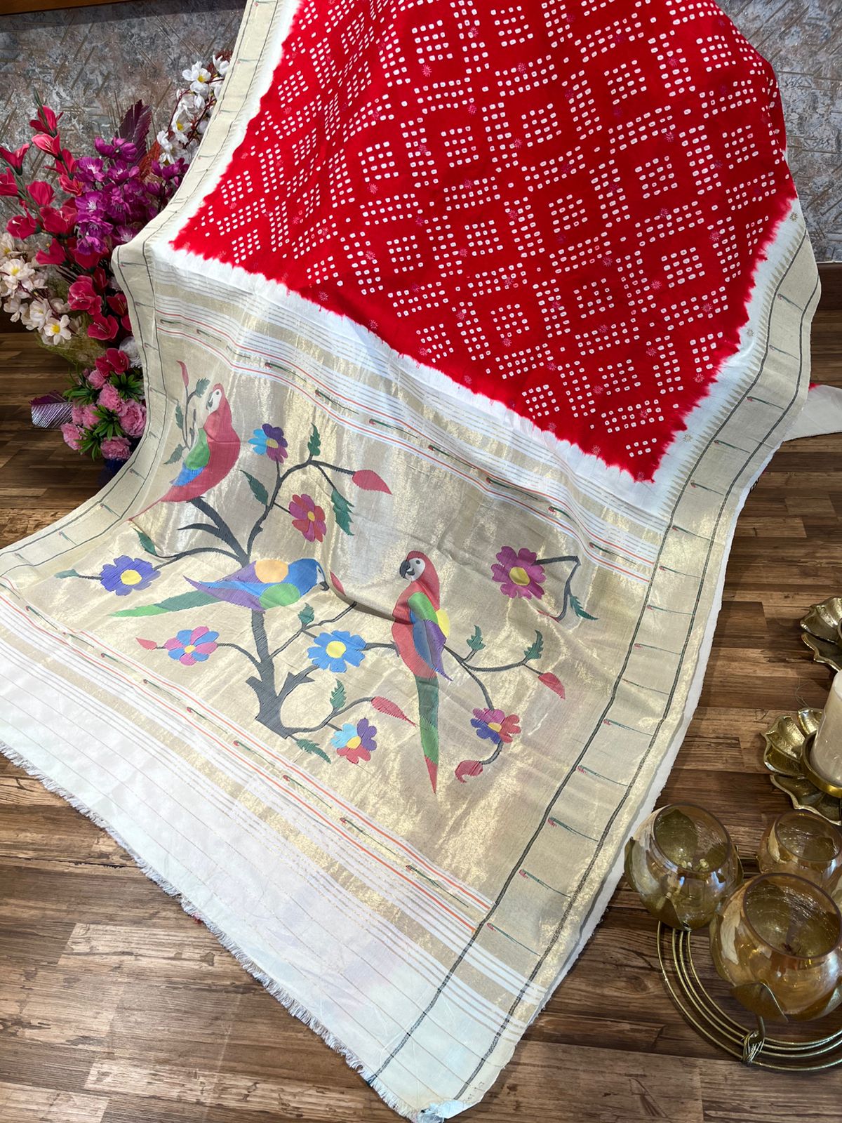 Pure Handbandhini Pure Silk Paithani