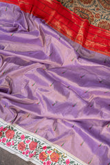 Lavender Tissue Paithani Saree