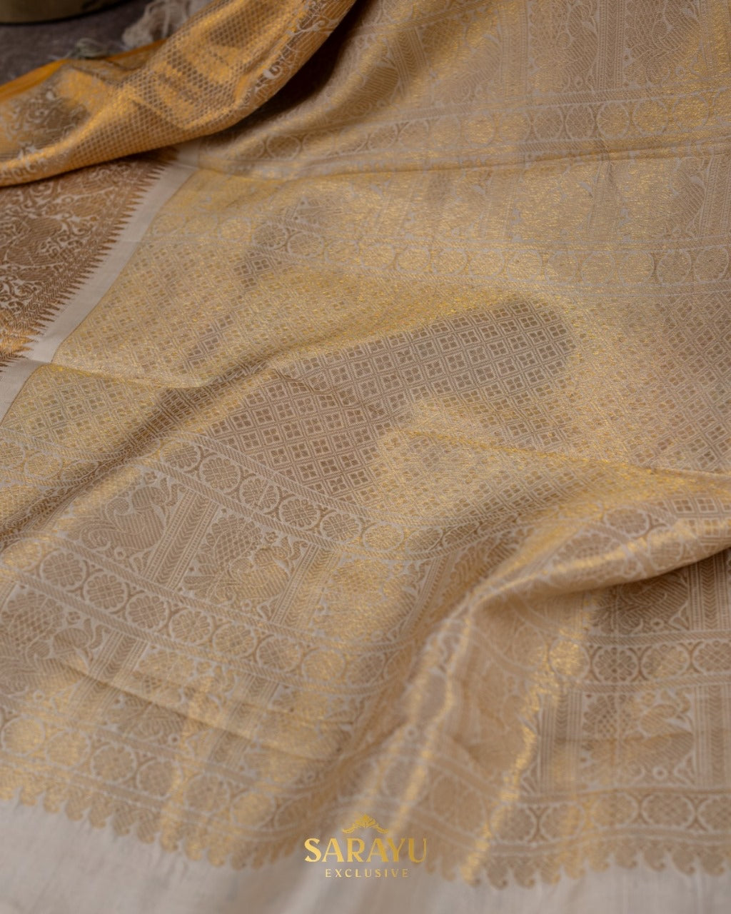 Soft Pink and Musturd Yellow Pure Kanchi Digital