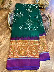 Designer Hand Bandhini on Ikat