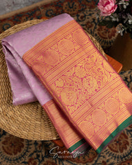 Light Lavender and pink shade pure authentic kanchi pattu