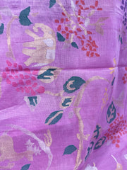 Lilac and Blue Poduru Khadi jamdhani