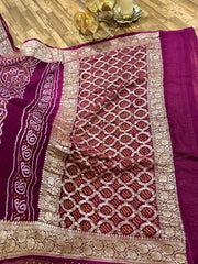 Wine Rai Pure Bandhini Georgette