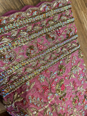 Rose Pink All Over Handwork Blouse