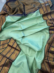 Rexona Green and Bottle Green Pure Kanchi Vintage Pattu