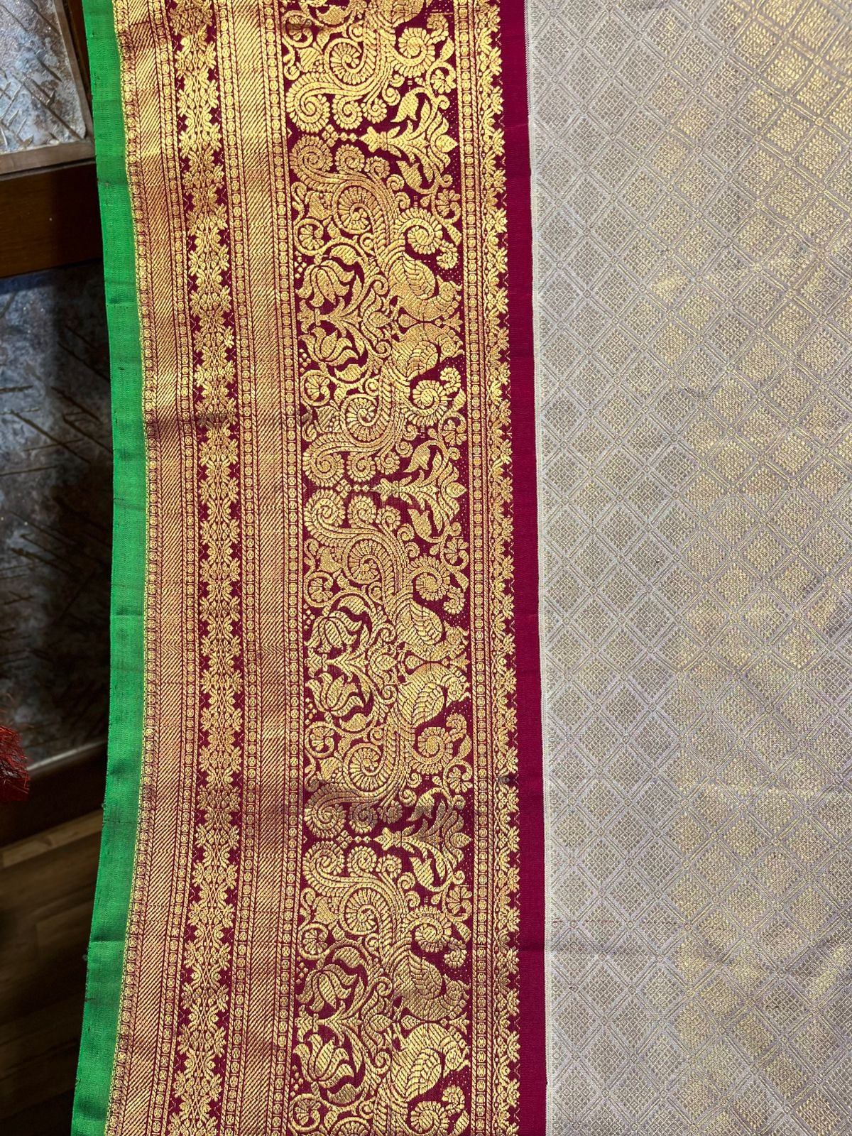 Gadwal all over brocade saree
