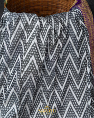 White and Purple Twill Patola