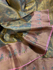 Pastel Shade Meenakari Exclusive Kanchi Silk