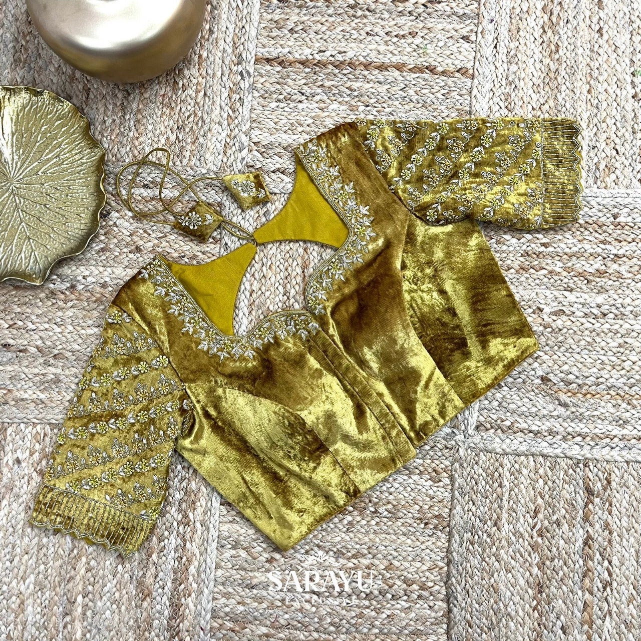 Light Green Handworked Blouse