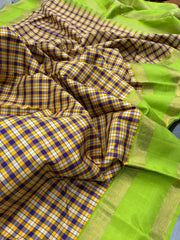 Pure Kanchi Vintage Pattu chekkered body