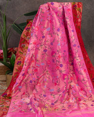 Pink Tissue Exclusive Masterweaved All Over Paithani Saree