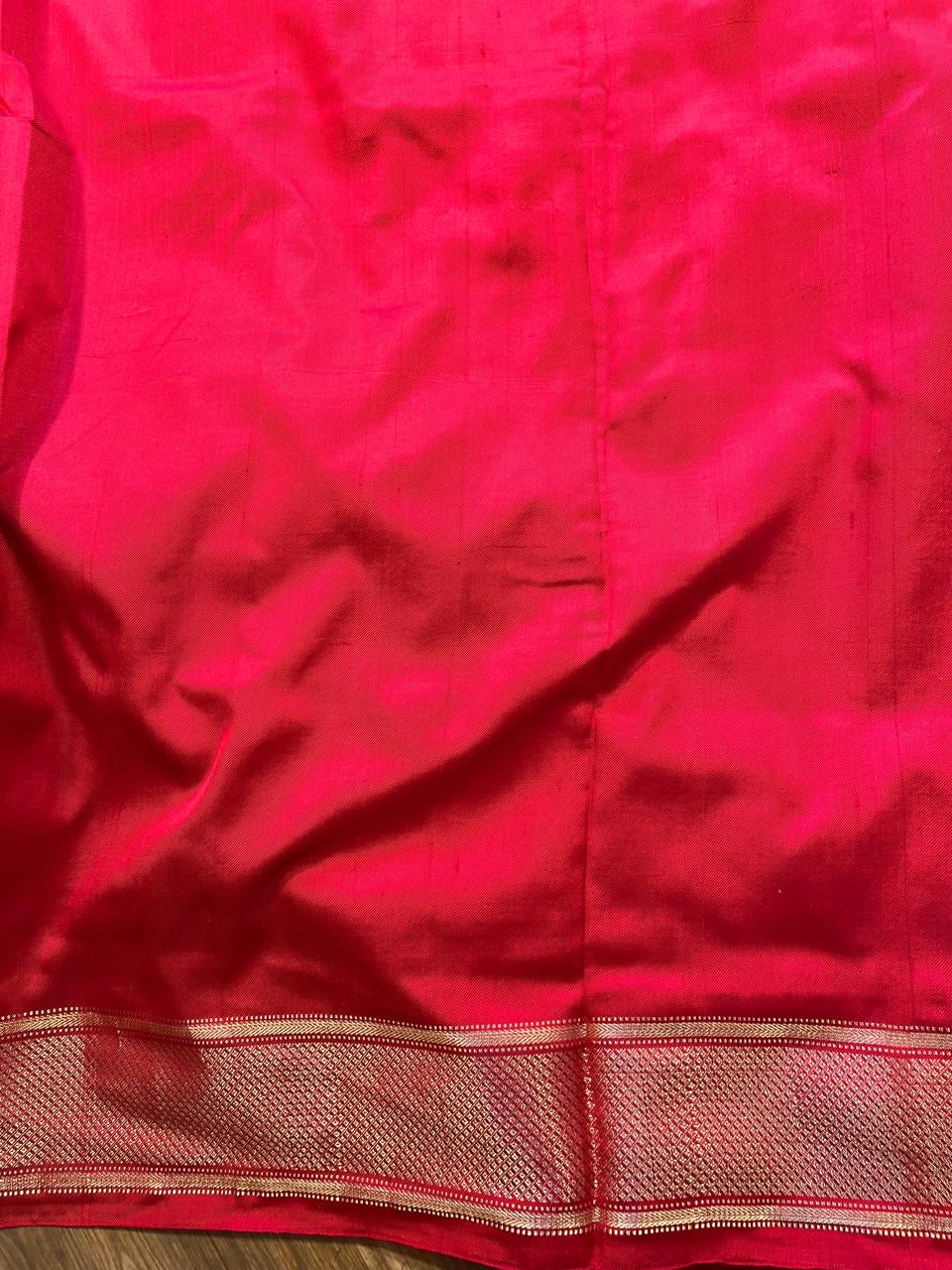 Red laheria Twill ikkat