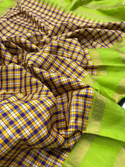 Pure Kanchi Vintage Pattu chekkered body