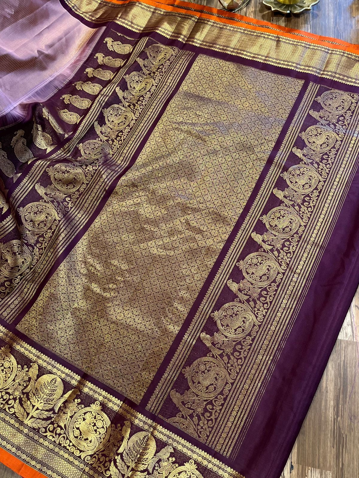 Gadwal all over brocade saree
