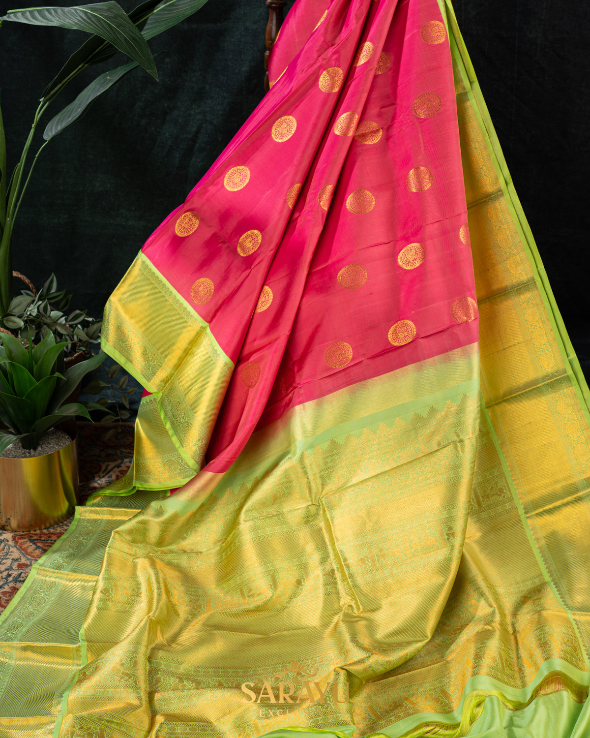 Beautiful and Rich Combination Authentic Soft Drape Kanchi Silk