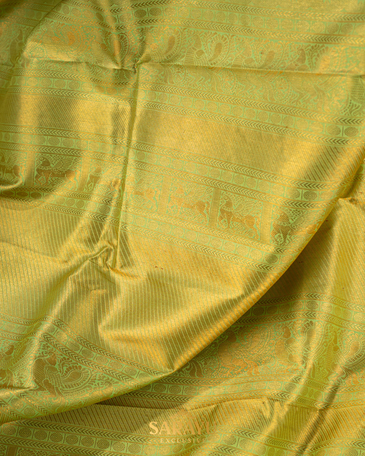 Beautiful and Rich Combination Authentic Soft Drape Kanchi Silk