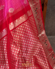 Pink and Red Pure Venkatgiri Silk