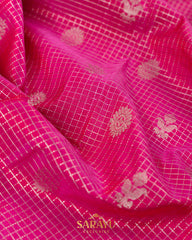 Pink and Red Pure Venkatgiri Silk