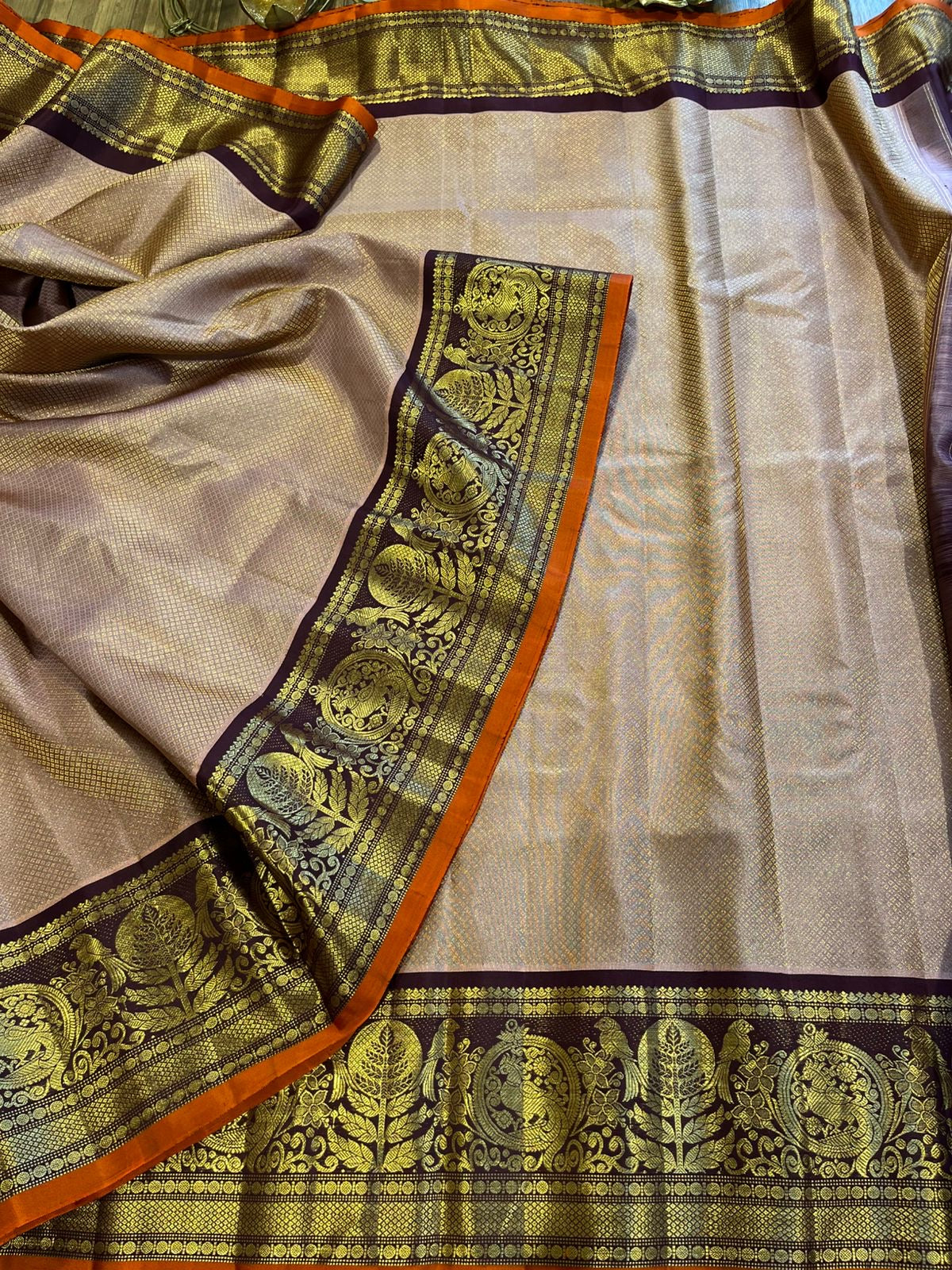 Gadwal all over brocade saree