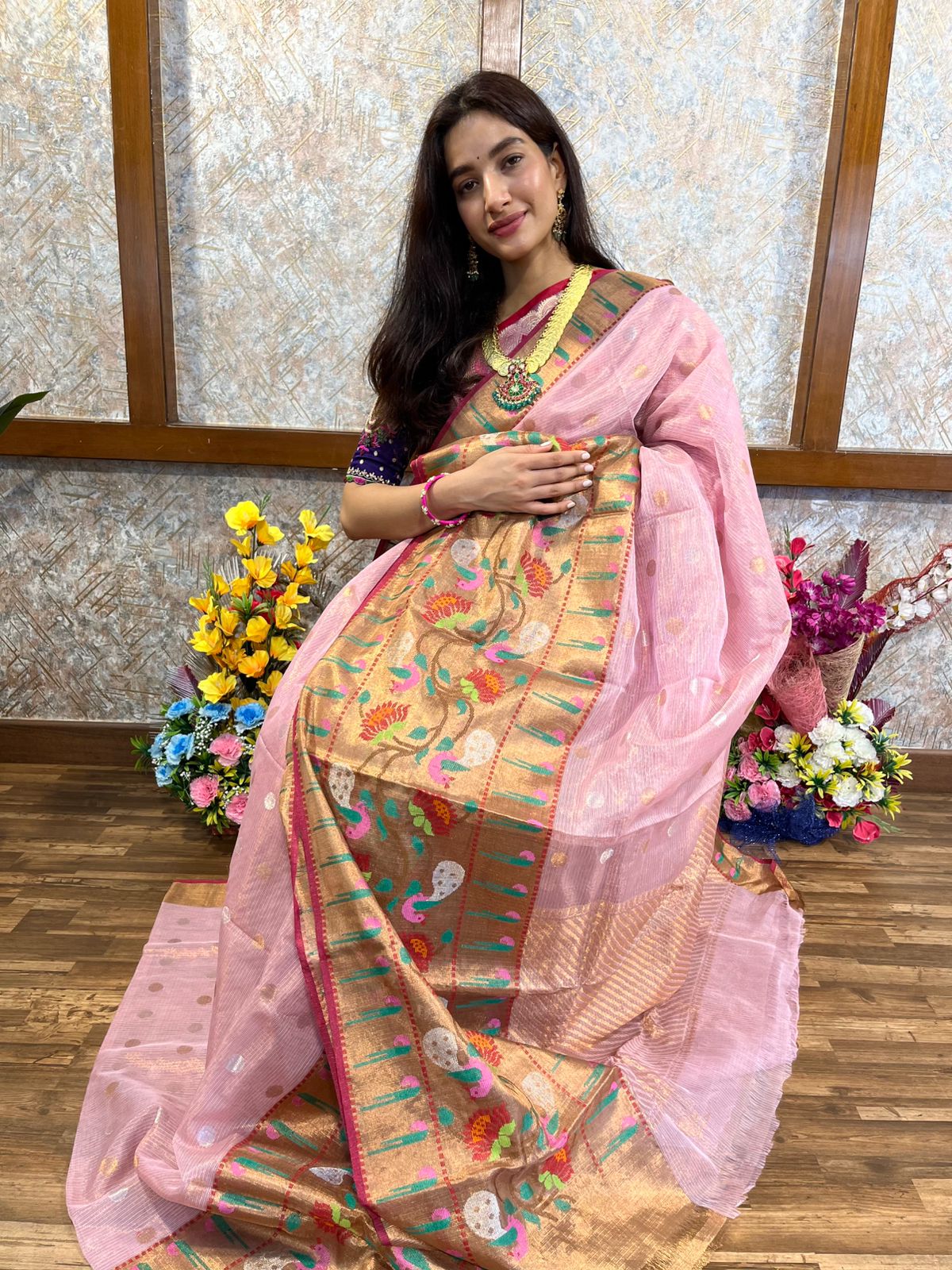 Pure Zari Kota Single tissue