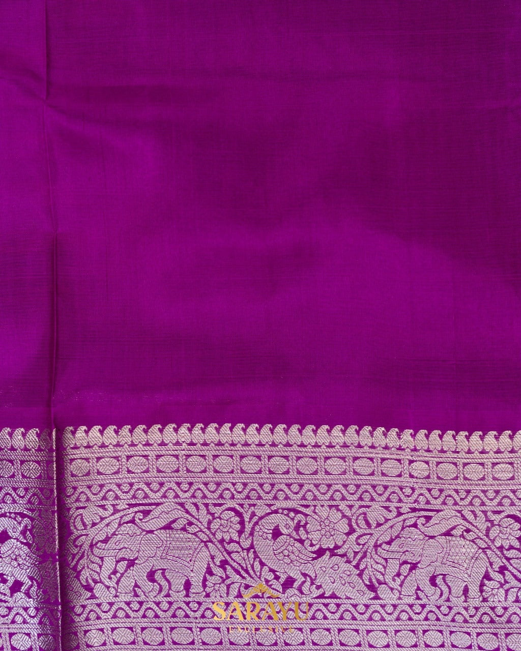 Pesara Green and Magenta Pink Pure Venkatagiri Silk