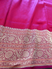 Banarasi tissue silk saree with contrast blouse