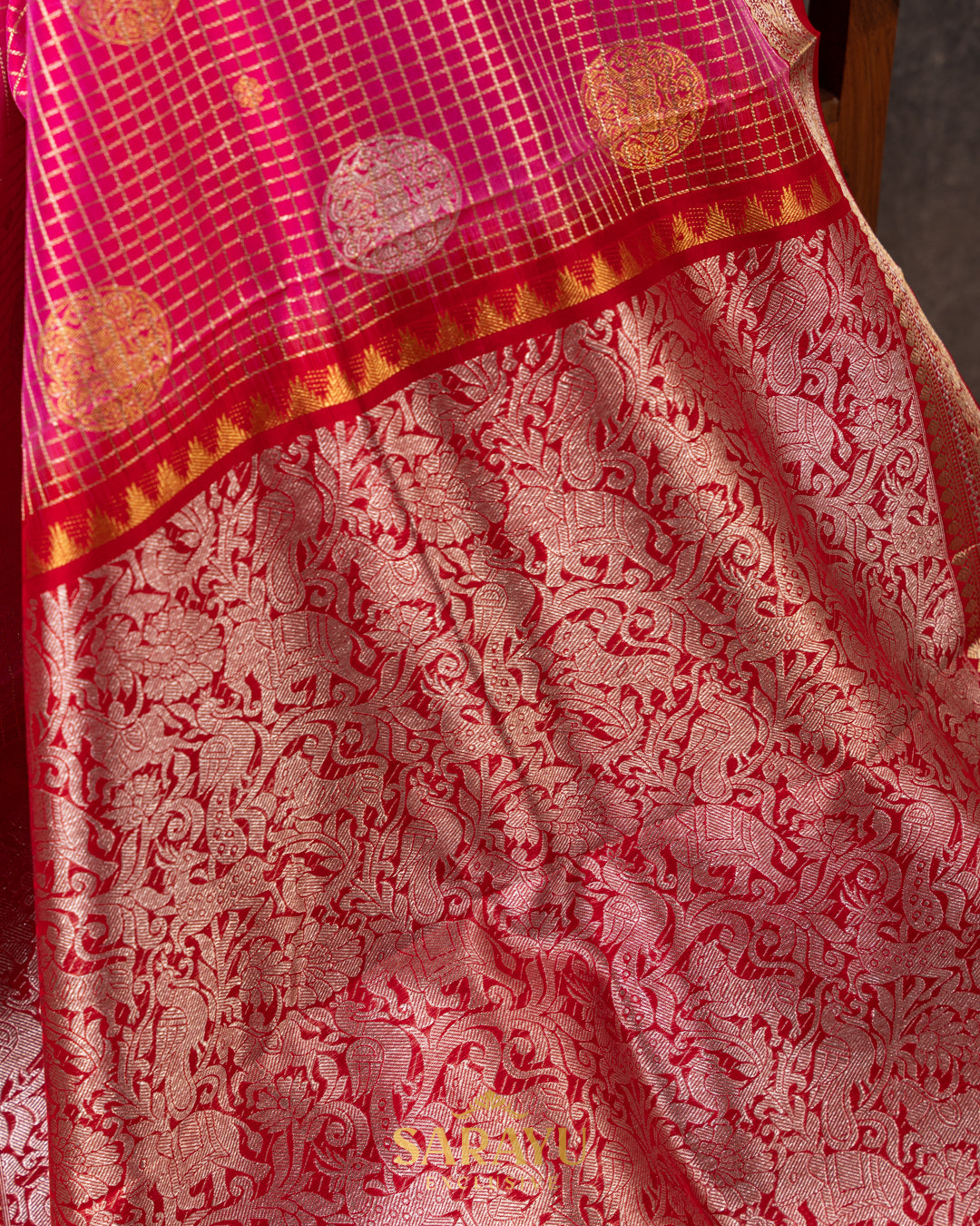Bright Pink Venkatgiri Pure Silk
