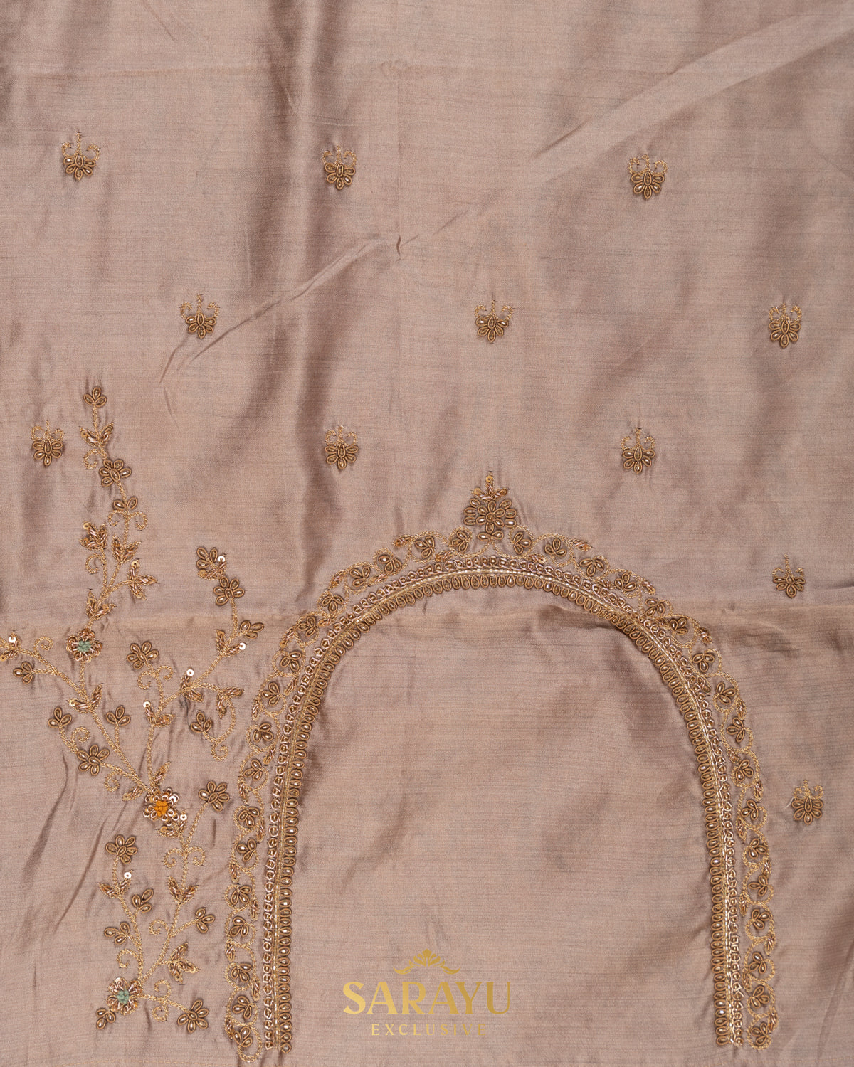 Light Grey Pure Organza Digital Printed Saree