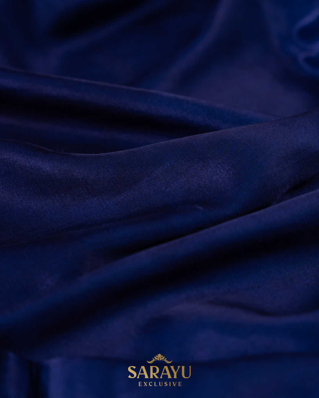Royal Blue Italian German Silk Designer Saree