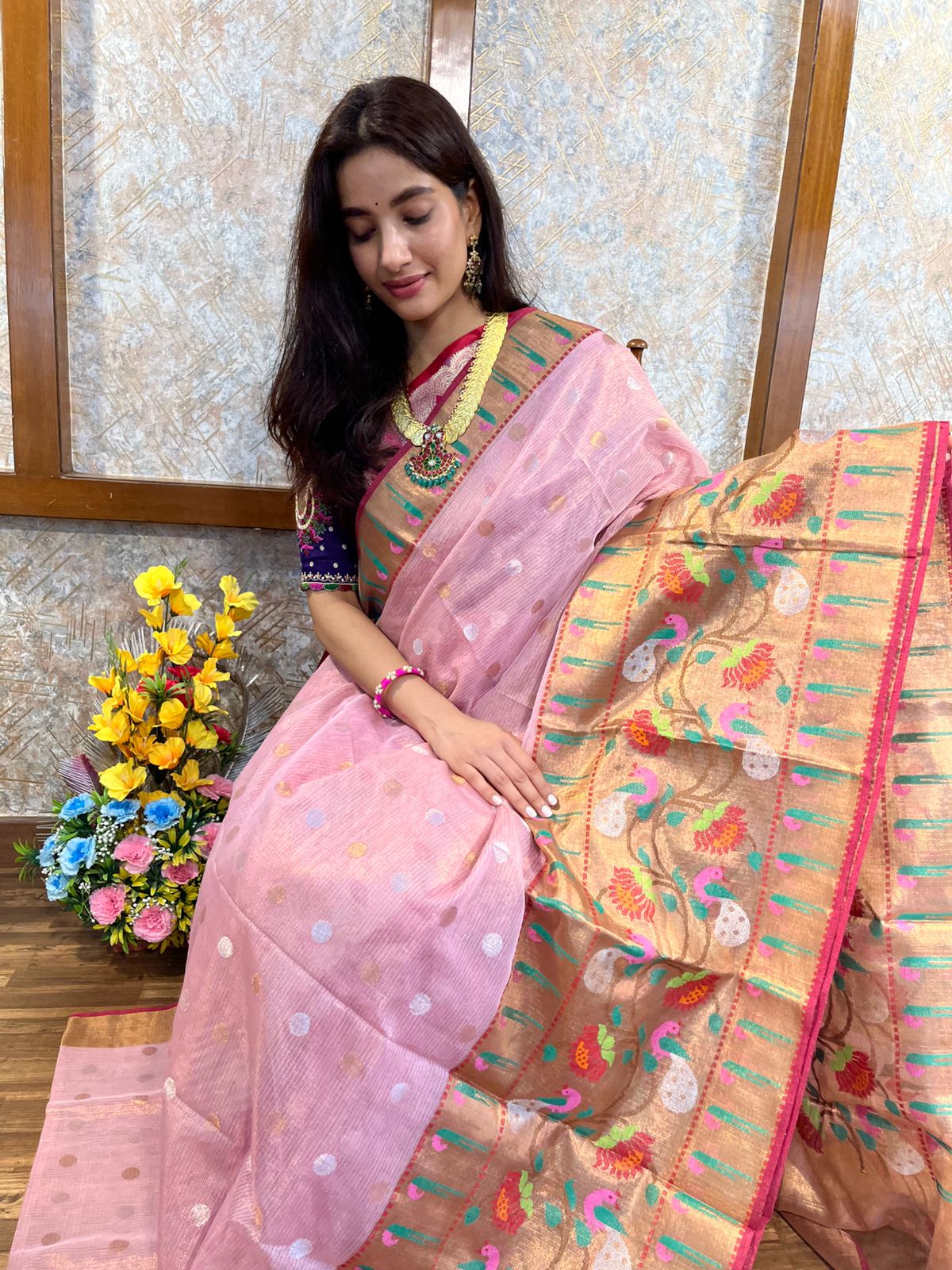 Pure Zari Kota Single tissue