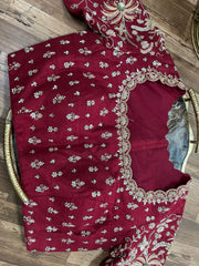 Maroon Designer Intricate Exclusive Blouse