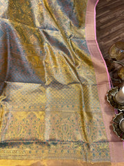 Pastel Shade Meenakari Exclusive Kanchi Silk