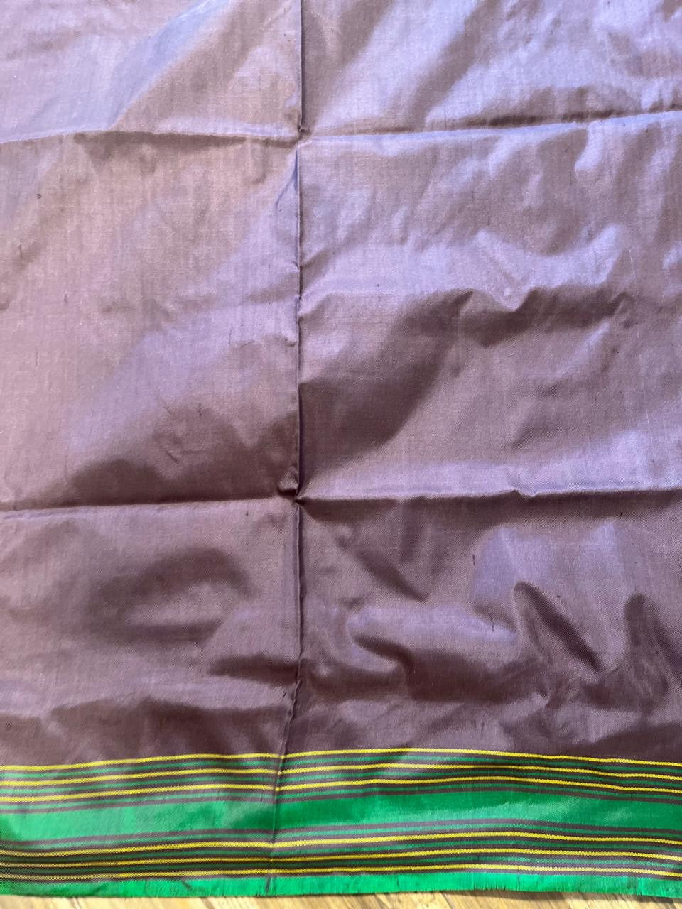 Brown and green Twill ikkat