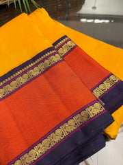 Deep Mustard Yellow Pure Kanchi Vintage Pattu