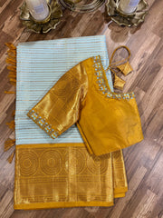 Kanchipattu saree ready to wear blouse