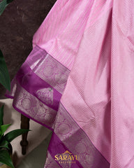 Light Pink and Magenta Pink Pure Venkatagiri Silk