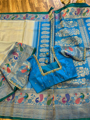 Double-Wrap Brocade Gadwal Saree