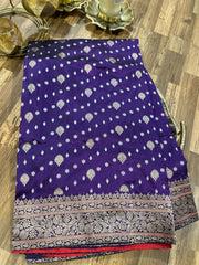 Purple Banarasi Silk