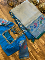 Double-Wrap Brocade Gadwal Saree